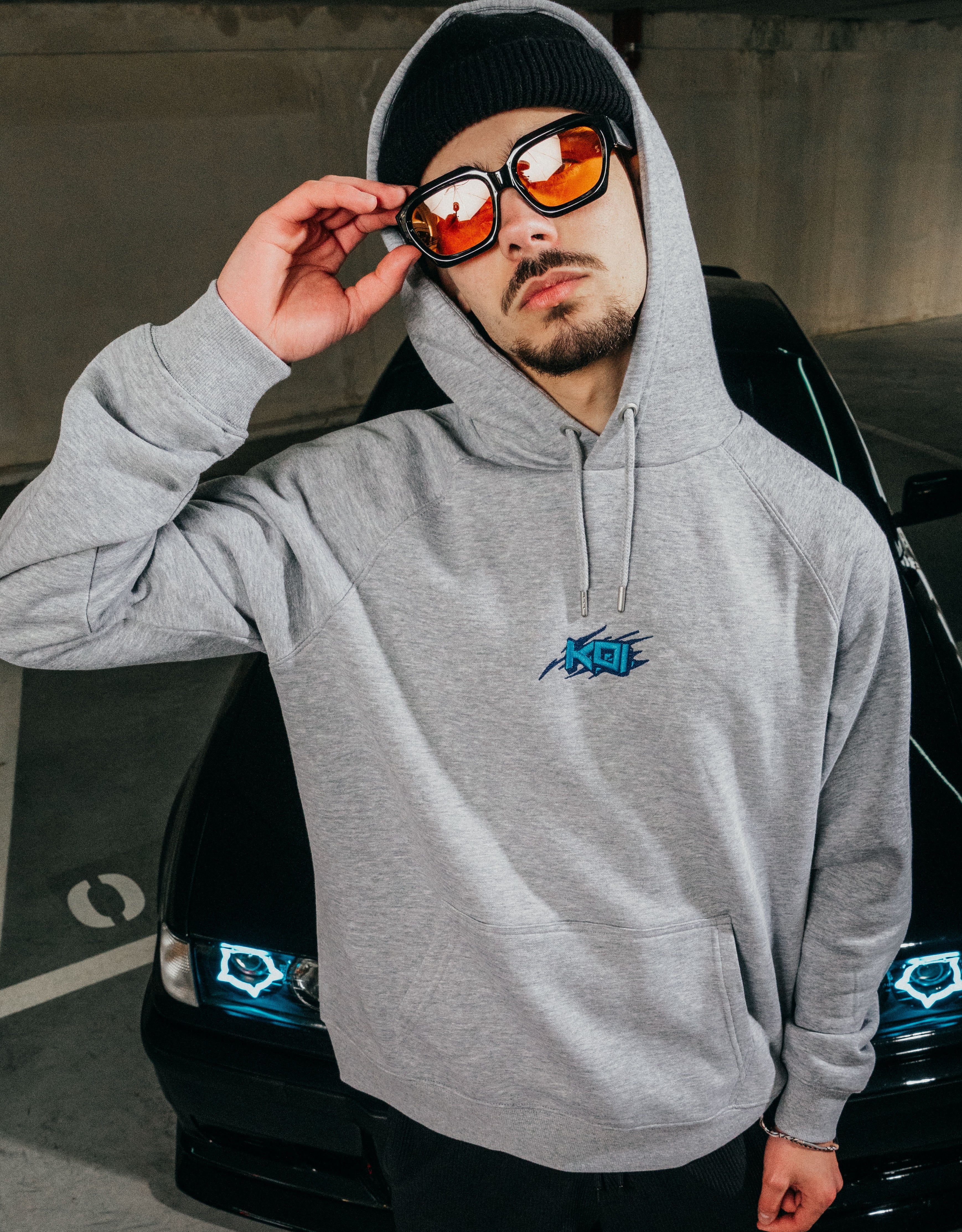 HOODIE GRIS KOI X E36 WORLD