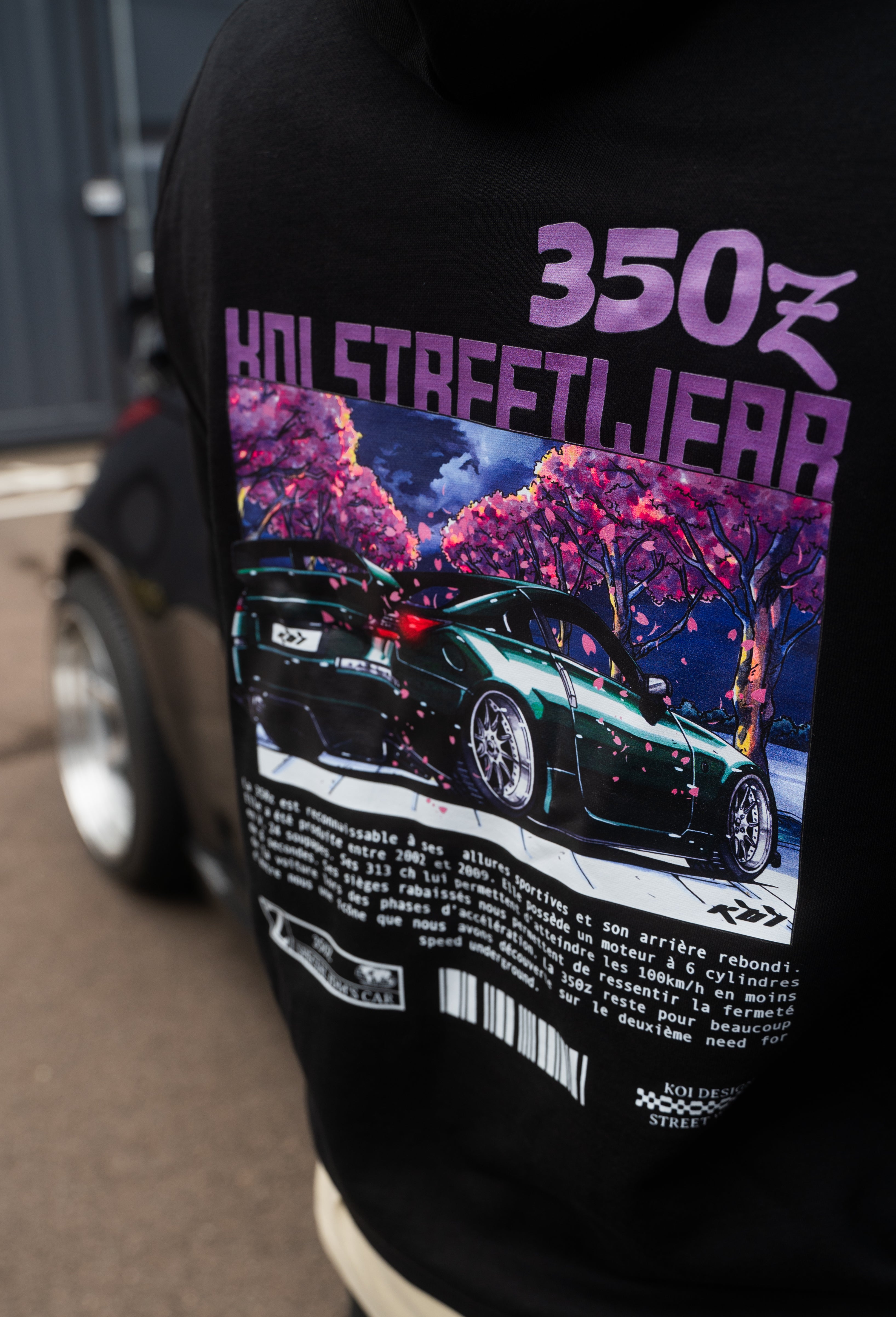 HOODIE NOIR KOI X GREENZ 350Z