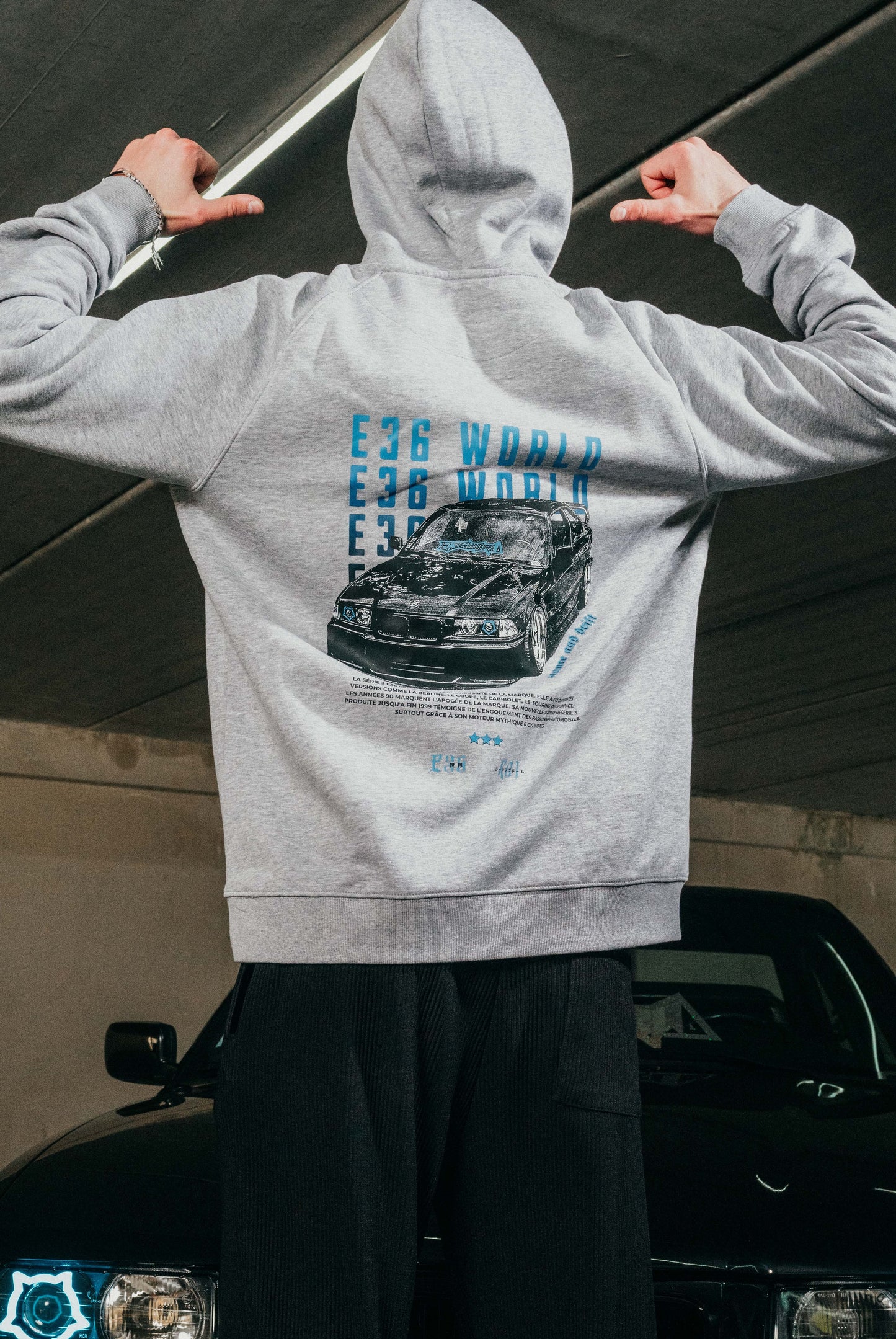 HOODIE GRIS KOI X E36 WORLD