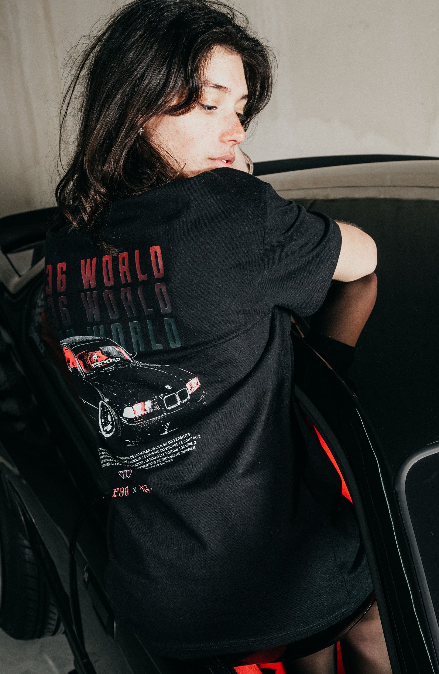 TEE-SHIRT NOIR KOI X E36WORLD