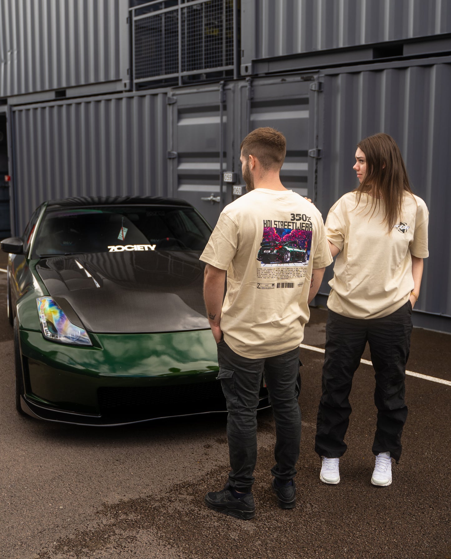 TEE SHIRT BEIGE KOI X GREENZ 350Z