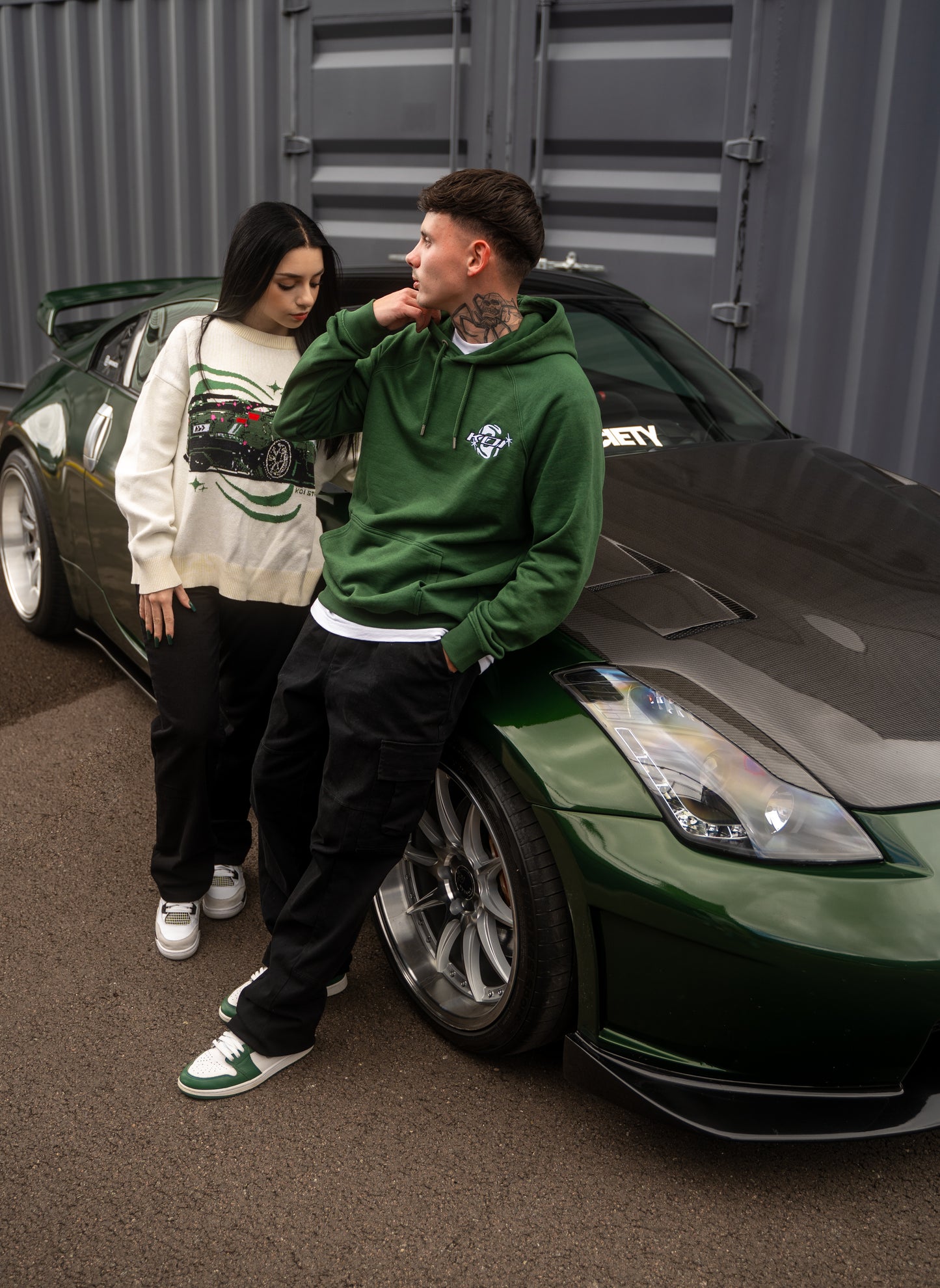 HOODIE VERT KOI X GREENZ 350Z