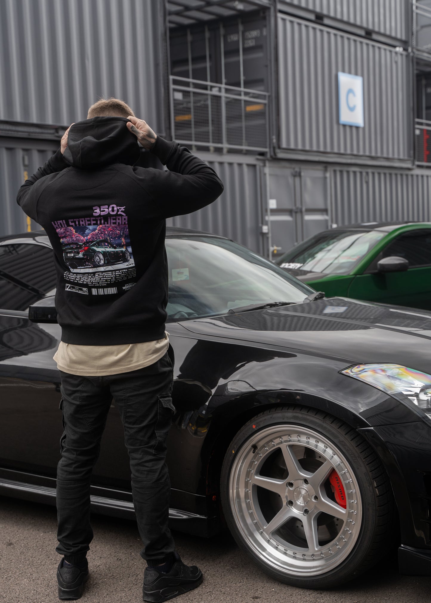 HOODIE NOIR KOI X GREENZ 350Z