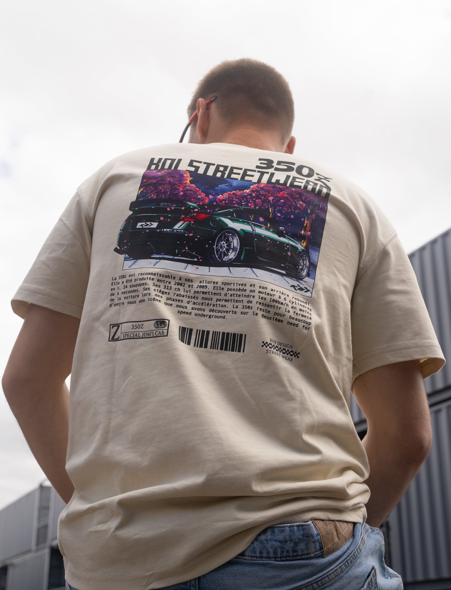 TEE SHIRT BEIGE KOI X GREENZ 350Z