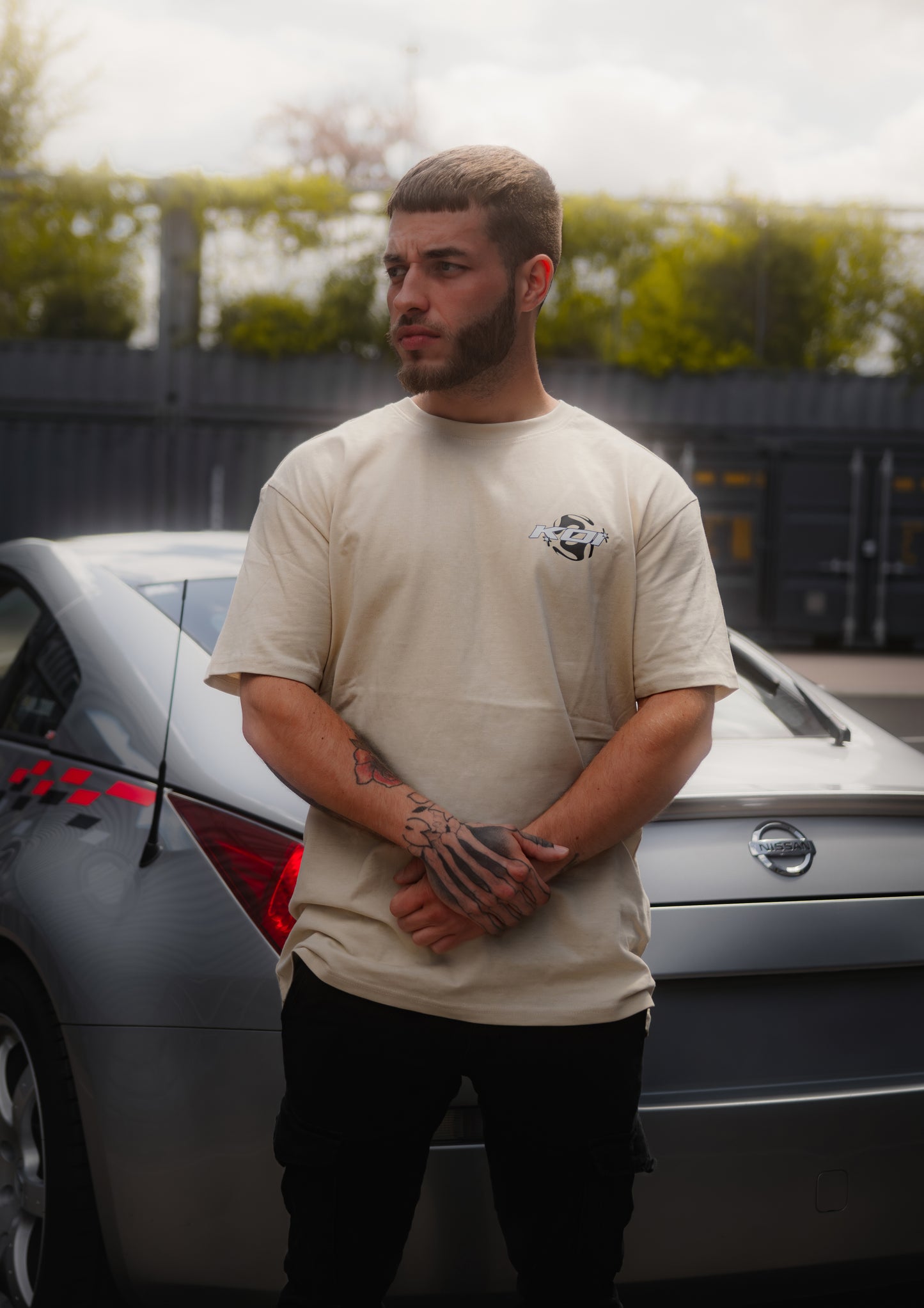 TEE SHIRT BEIGE KOI X GREENZ 350Z